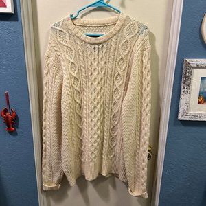 H&M Cable-Knit Fisherman Sweater Sz L
